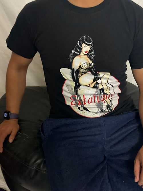 Betty page black fitted tee