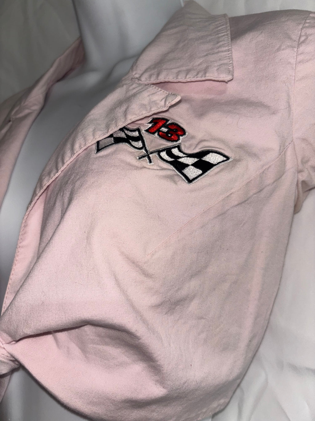 Lucky 13 pink hotrod tie top