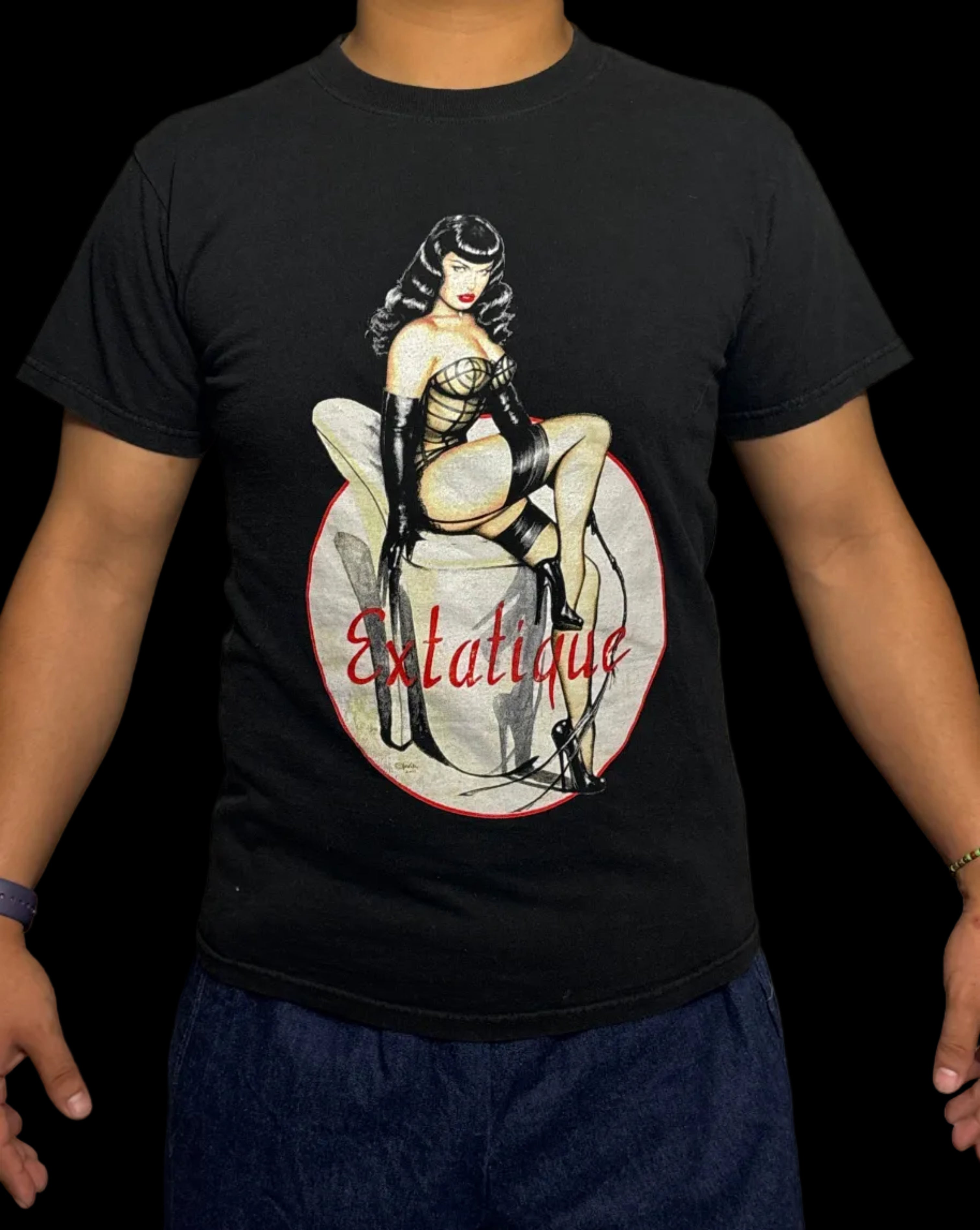 Betty page black fitted tee